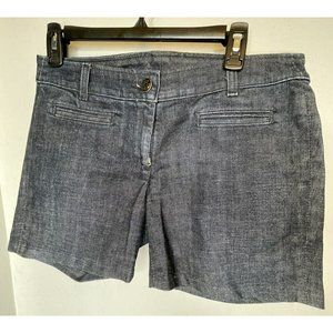 J. Crew City Fit Women's Size 6 Mid Rise Dark Wash Blue Denim Shorts